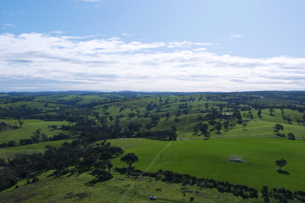 Aerial photography of the Air at Strathalbyn development site in South Australia.