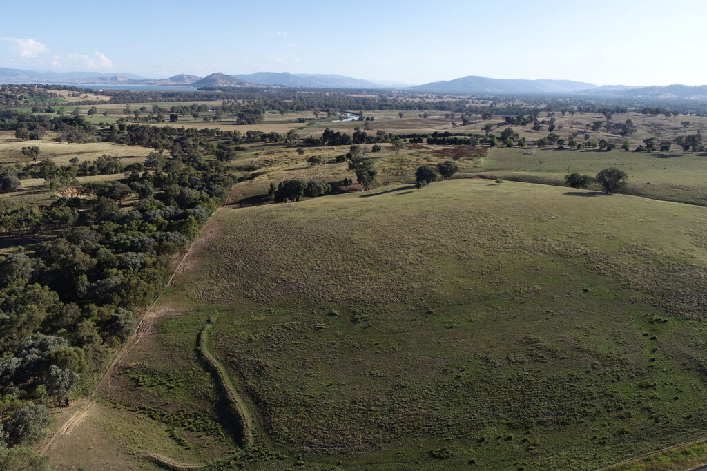 Aerial photography captured by Spiire Survey team of the Hilltops estate site in Thurgoona.