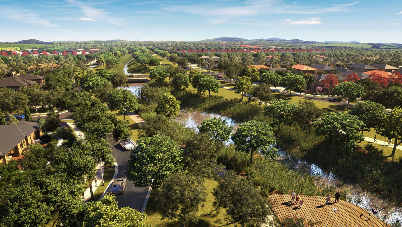 Spiire Visual Media Render, aerial of Austin Lara Estate