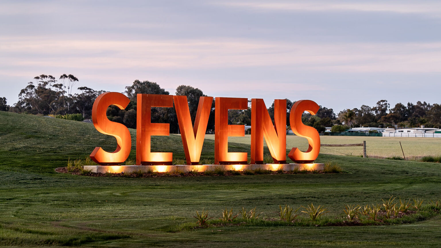 Entry statement at the Sevens Creek estate in Kialla, south of Shepparton.