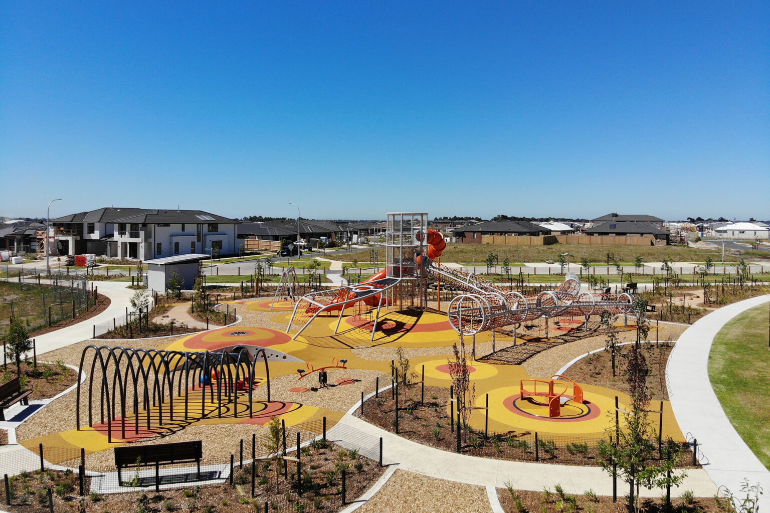 Play space at Bella estate in Clyde, designed by Spiire's landscape architects.